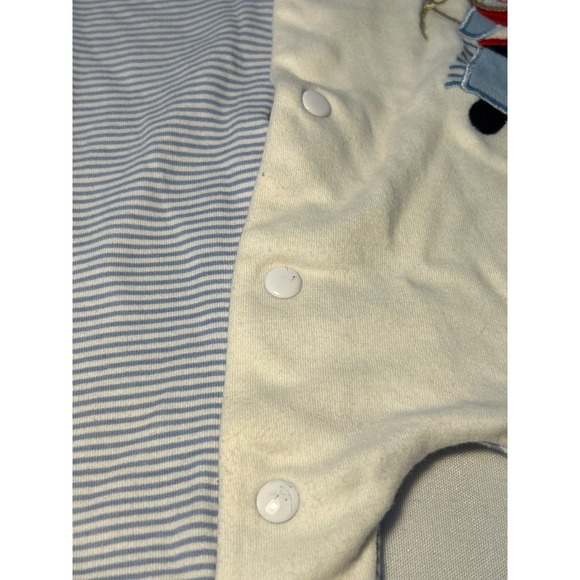 Vintage‎ Little Cadet Preemie Baby Onesie Cowboy Bear Striped Romper Outfit - Picture 6 of 6